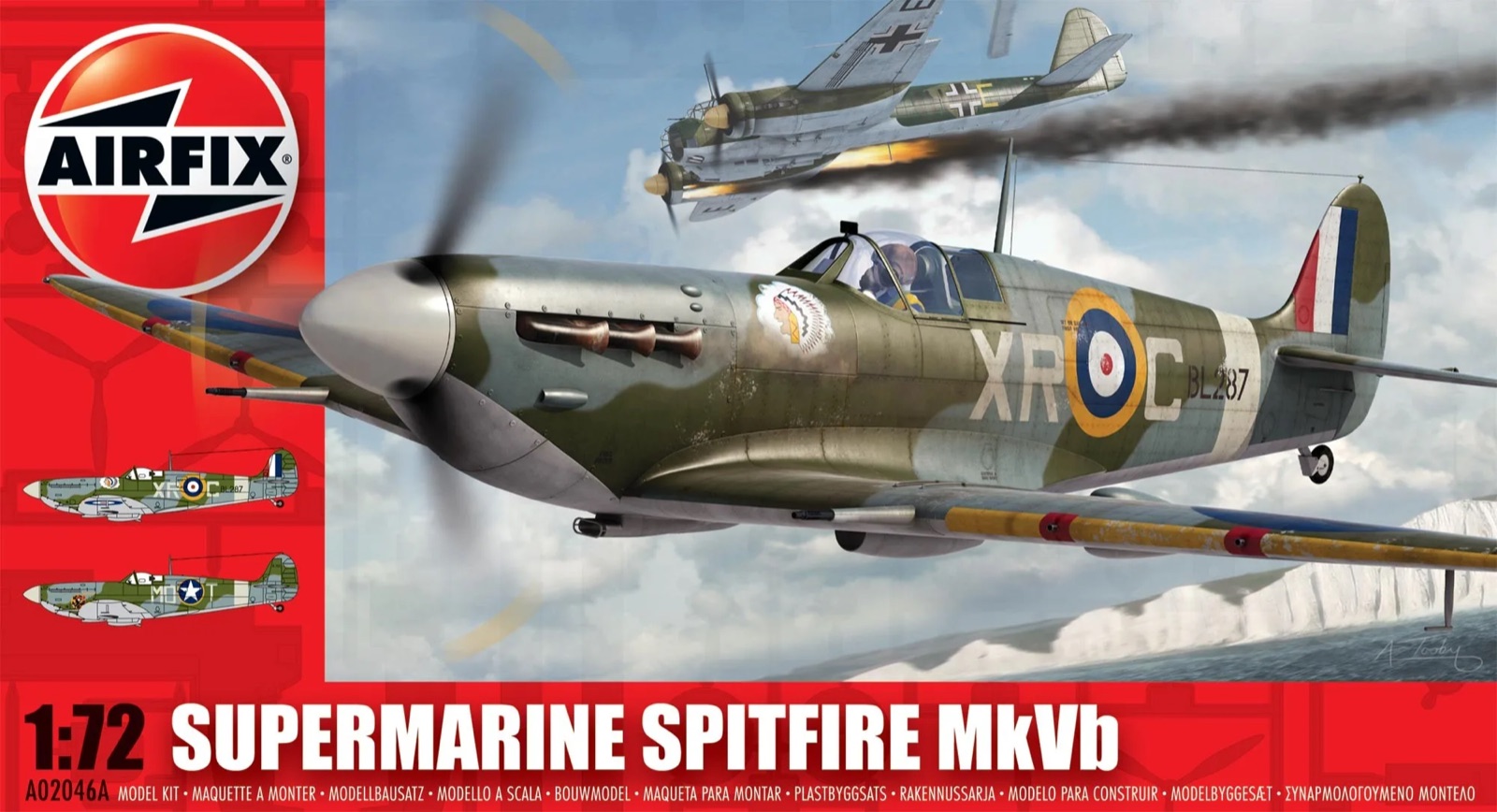 Airfix 1/72 Supermarine Spitfire MkVb kit box art