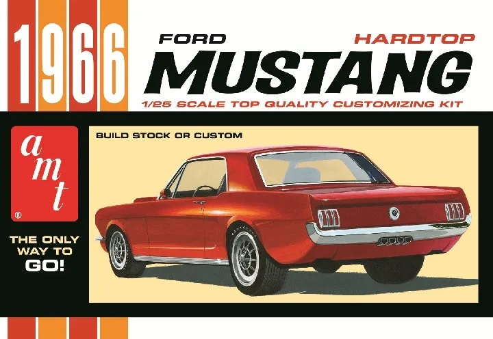 AMT 1/25 1966 Ford Mustang hardtop model kit box art