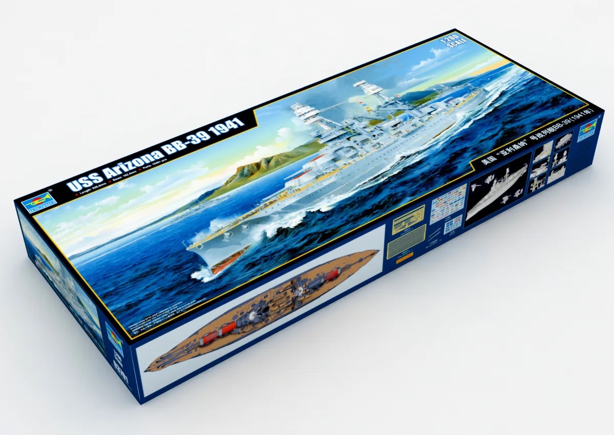 Trumpeter 1/200 USS Arizona BB-39 1941 model kit box art