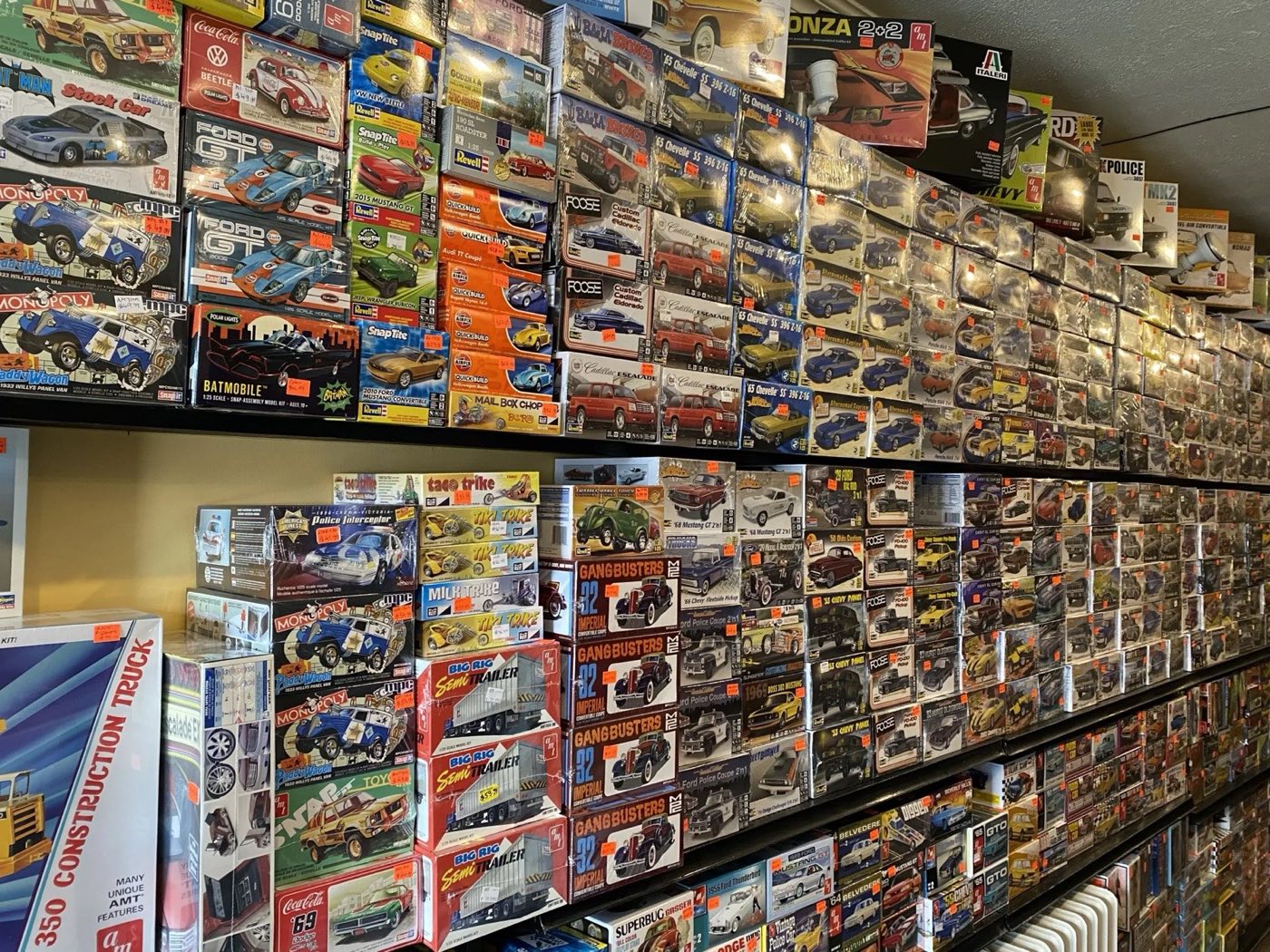 Kit shelves inside Hamilton Hobby Specialties
